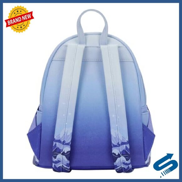 Light Up Mini Backpack Faux Leather Adjustable Straps 9x10.5x4.5in main image 6